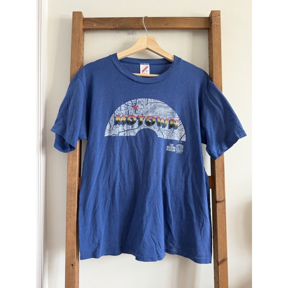 VTG Motown 1988 Museum Single Stitch Shirt JERZEES Large